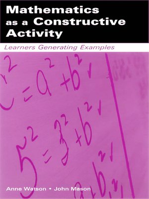 cover image of Mathematics as a Constructive Activity